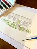 Watercolor Home Portrait Painting Workshop with Leslie Gregory Art 🎨