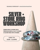 Silver + Stone Ring Workshop with Squiggle Workshop (JUNE 7TH)