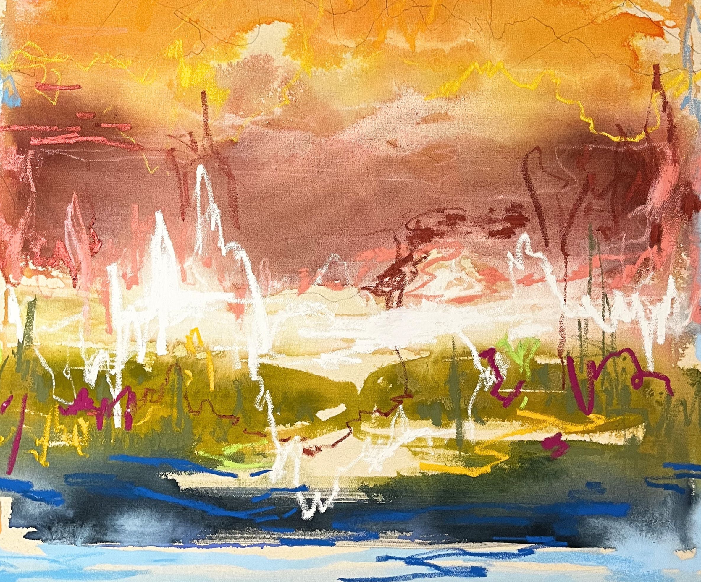 Soak Stain Painting: an introduction to the Soma-Line Method™ and soak stain painting on raw canvas with Rachel Borntrager