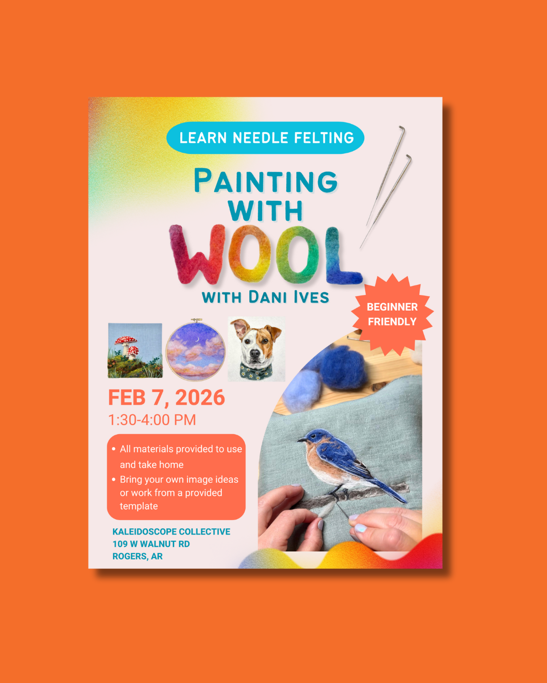 Learn to Needle Felt: Painting with Wool with Dani Ives 🎨