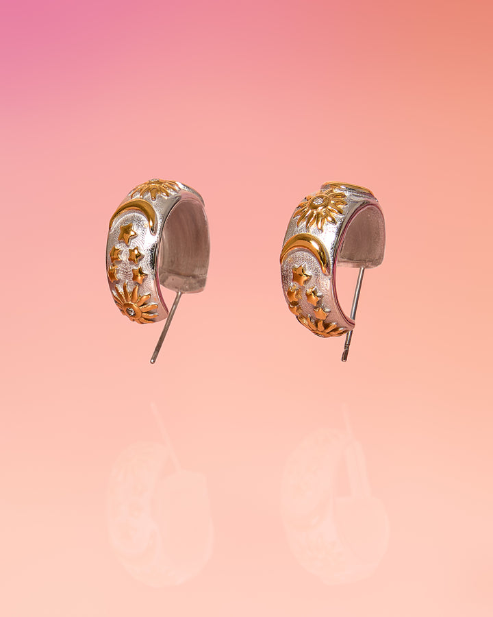 Tribe + Temple - *Rosa Stella Hoop Earrings