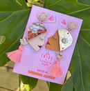 Tribe & Temple WS - Bling Unity Leather Earrings