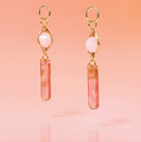 Tribe + Temple - Pink Jade Earrings Neutral Post Earrings