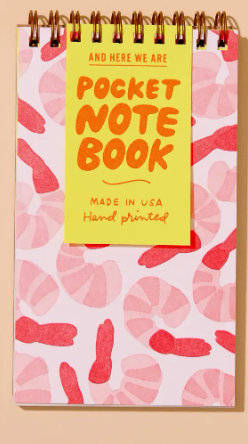 And Here We Are - Shrimp Cocktail Spiral Pocket Size Notebook