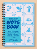 And Here We Are - Delft Tile Letterpress A5 Spiral Notebook