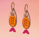 Tribe + Temple - Fish Earrings Mixed Media