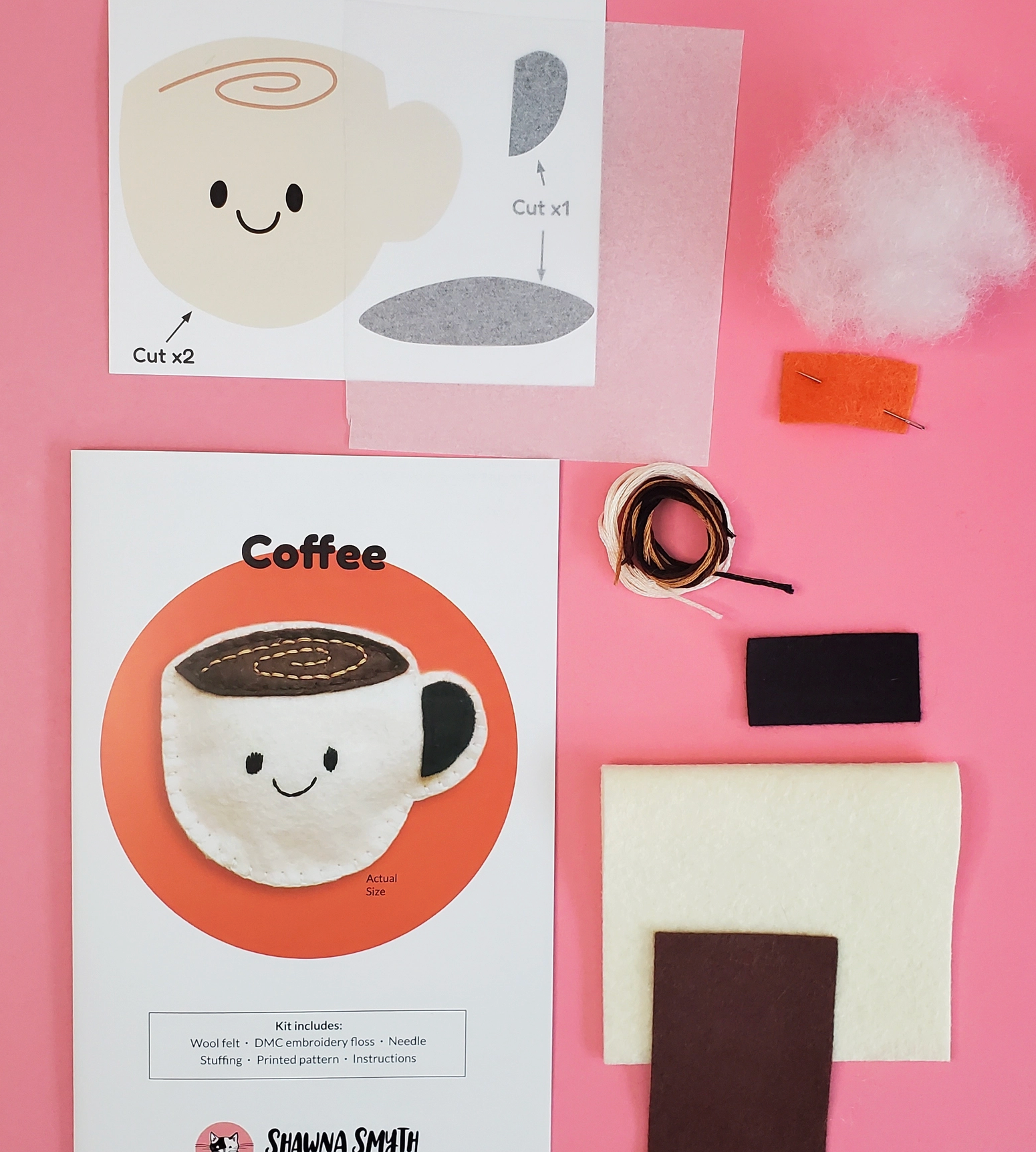 Shawna Smyth Studio - Coffee Diy Felt Kit