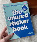 the unused sticker book - blue