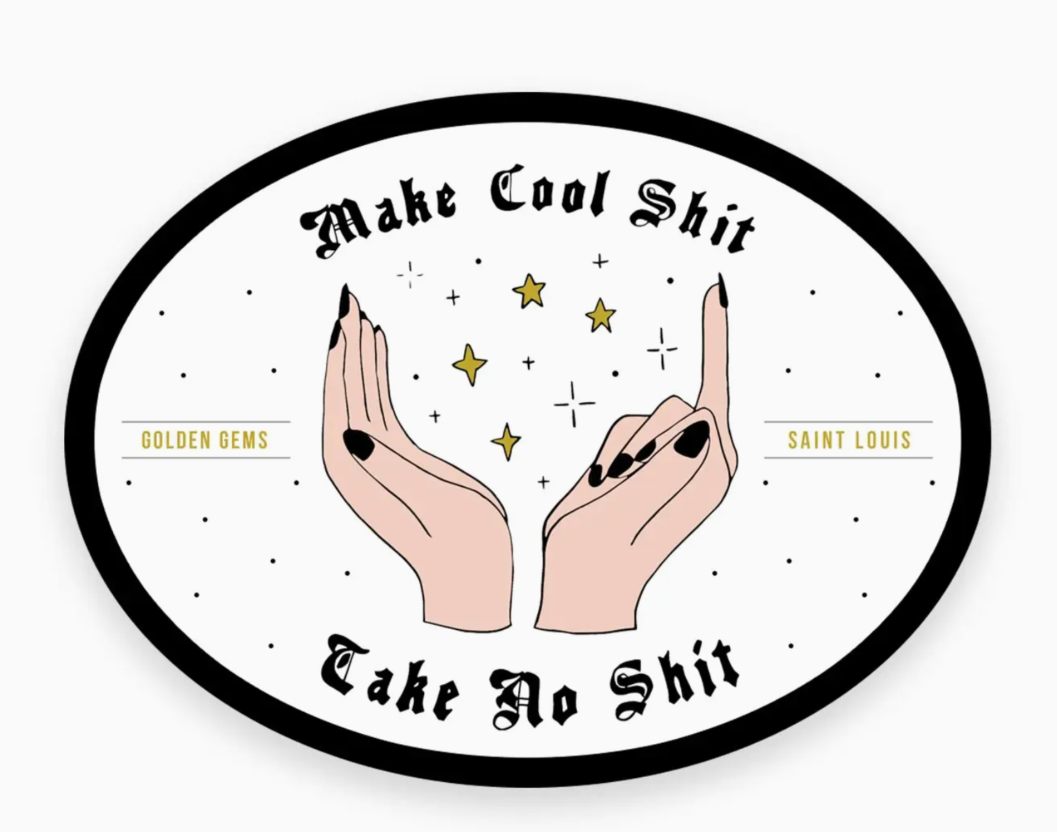 Make Cool Shit - Golden Gems sticker