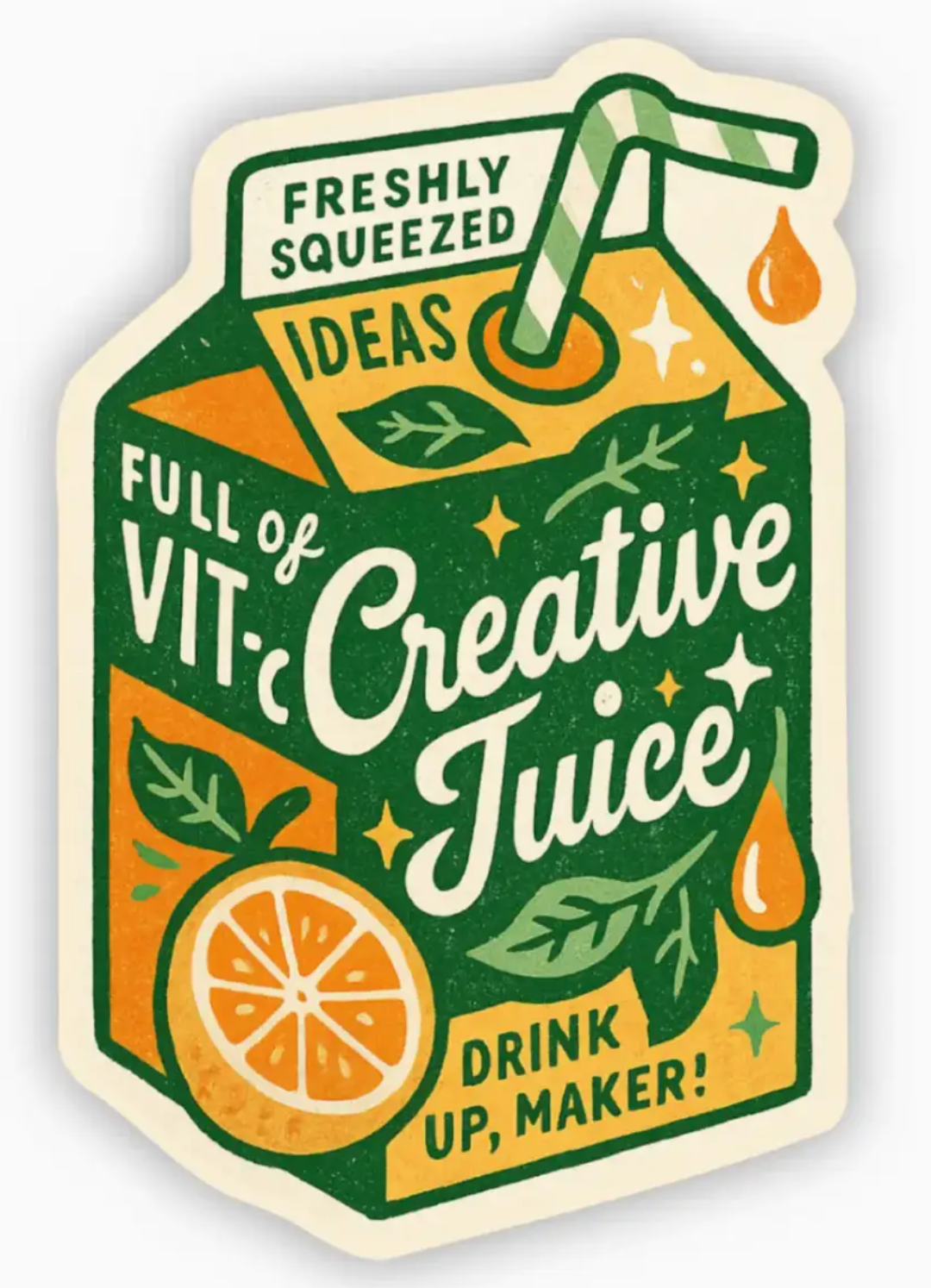 creative juice sticker