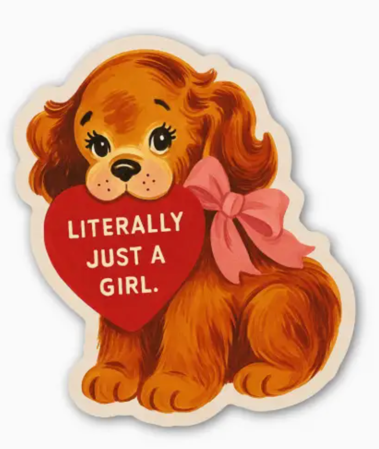 literally just a girl dog sticker