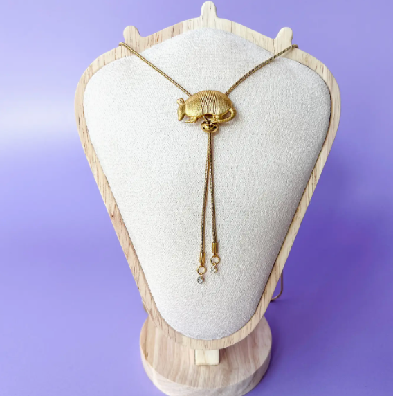 Velvet Outlaw - Gold Armadillo Bolo