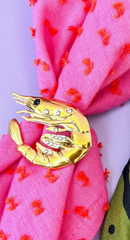 Velvet Outlaw -Gold Shrimp Bandana Slide