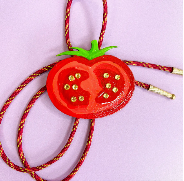 Velvet Outlaw - Tomato Bolo Tie