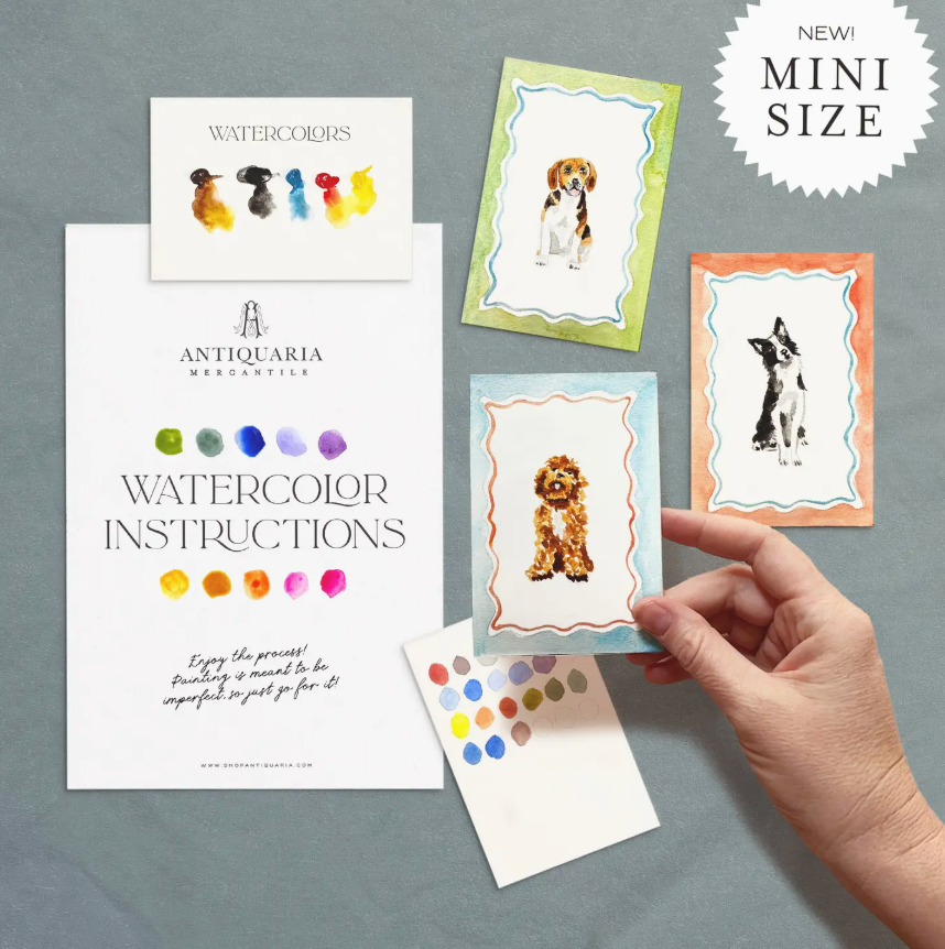 Mini Watercolor Painting Kit: Dogs