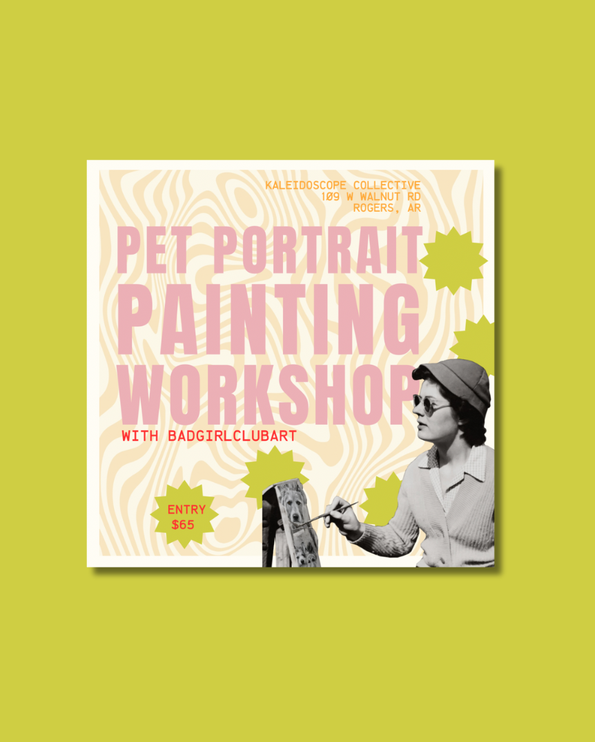 Pet Portrait Painting Workshop with Kira of Badgirlclubart