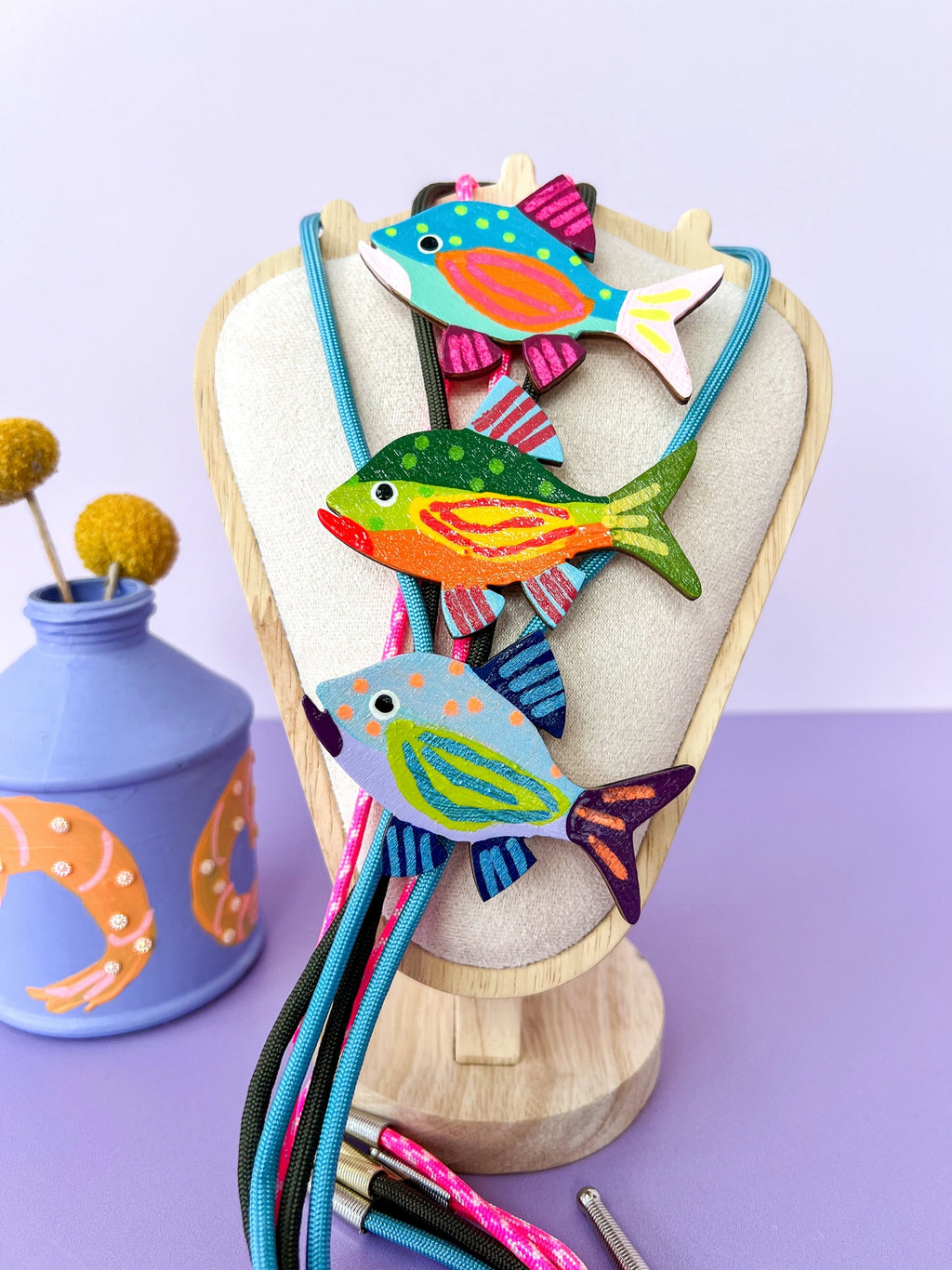 Velvet Outlaw - Rainbow Fish Bolo Tie - 2 Color Options
