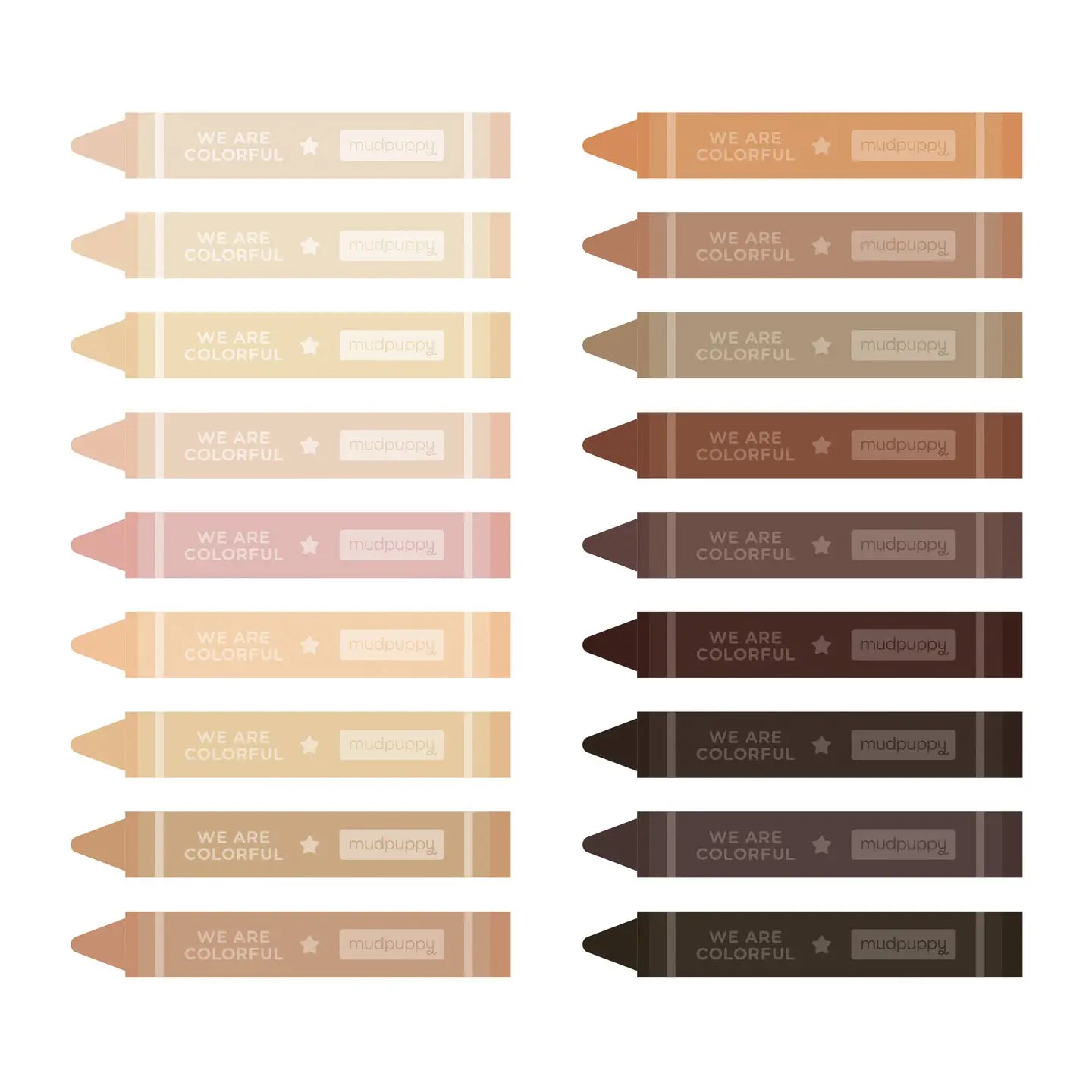 We Are Colorful Skin Tone Crayon Set