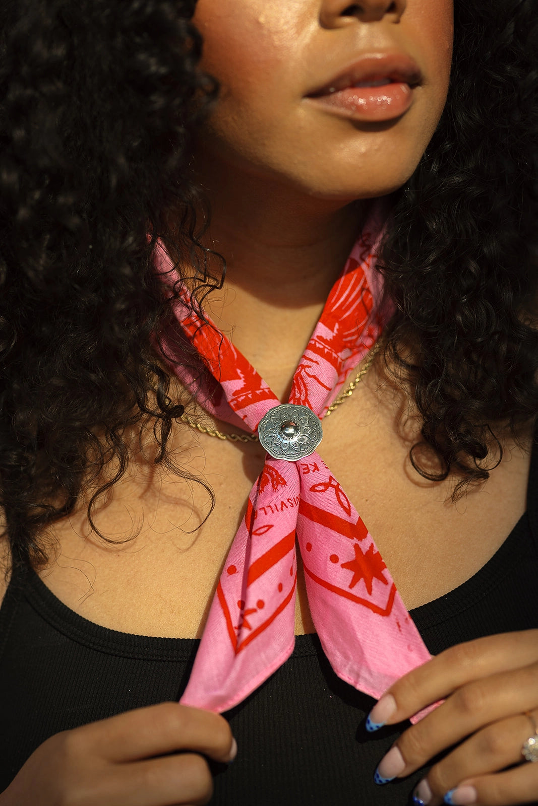 Velvet Outlaw - Silver Concho Bandana Slide