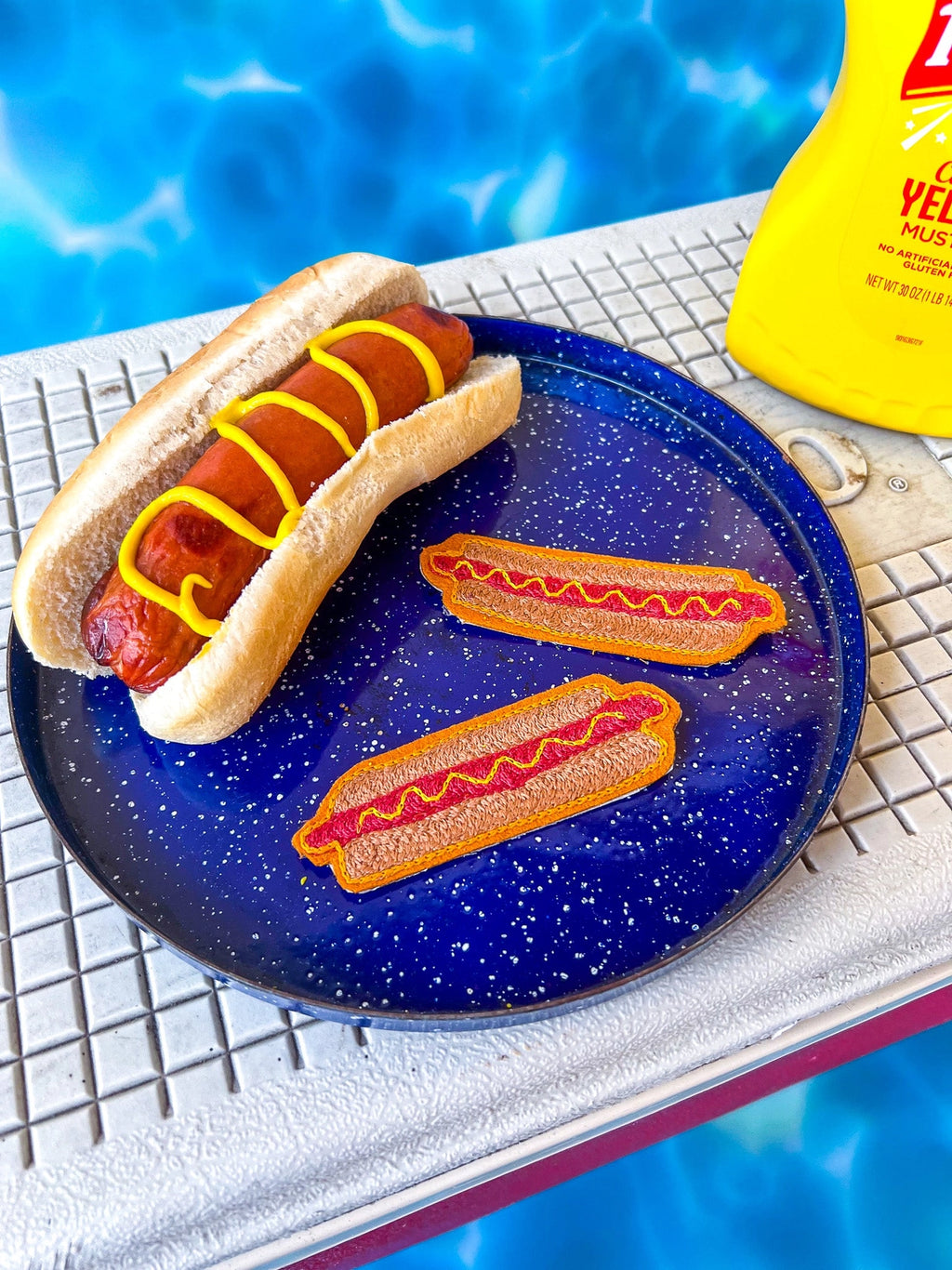 Velvet Outlaw - Hot Dog Chain Stitch Patch - Iron On