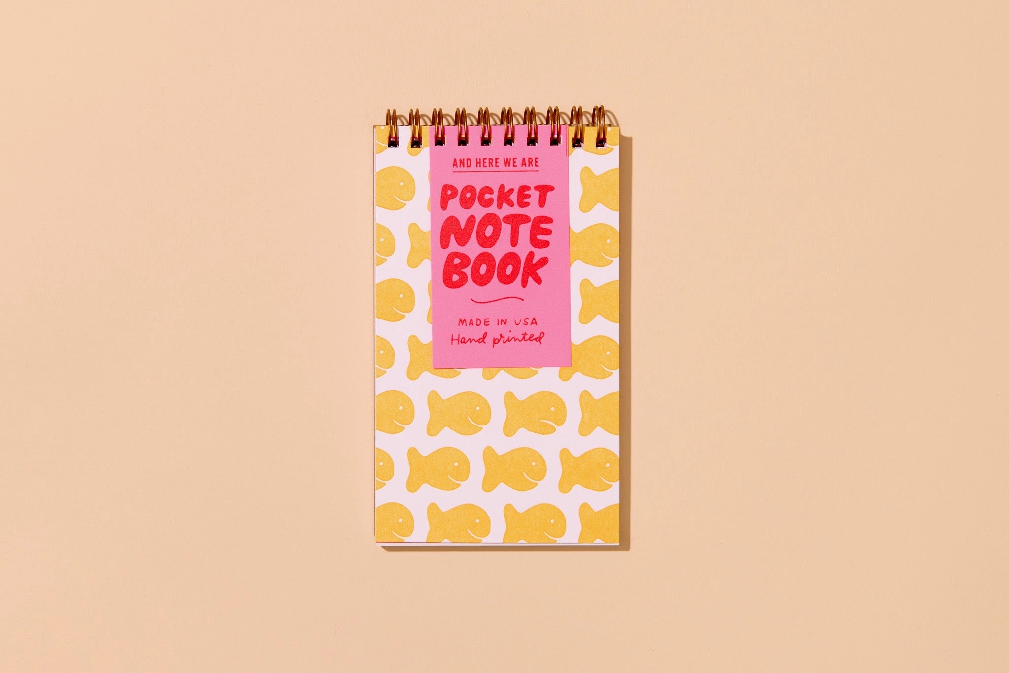 And Here We Are - Goldfish Crackers Spiral Pocket Size Notebook