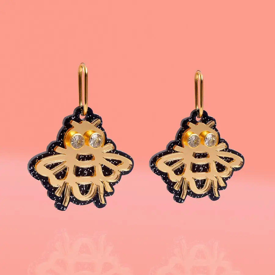 Tribe + Temple - Bee Huggie Hoop Earrings