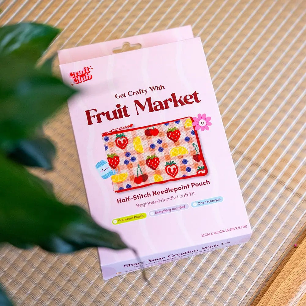 Craft Club - Needlepoint Pouch Kit: Fruit Market