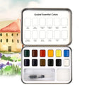 Grabie - Watercolor Pocket Set of 12 with Brush - Essential Colors