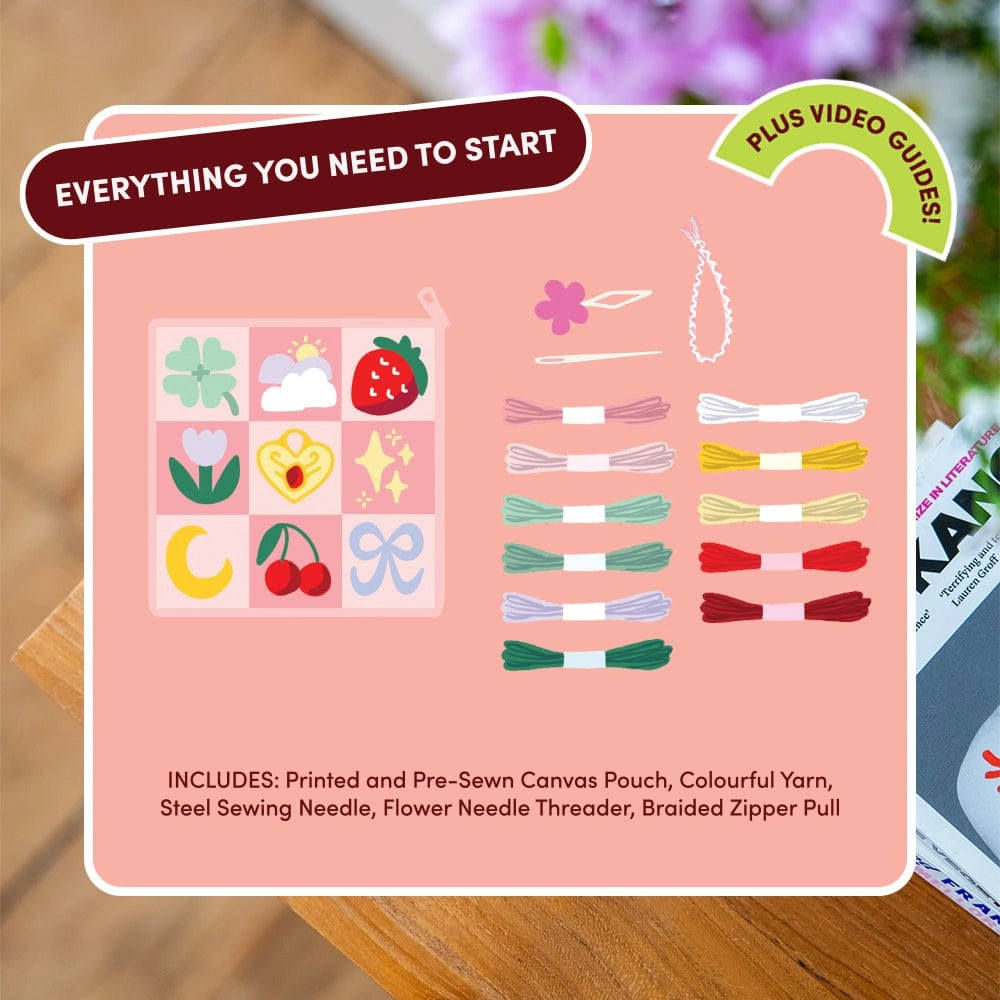 Craft Club - Needlepoint Pouch Kit: Good Luck Charms