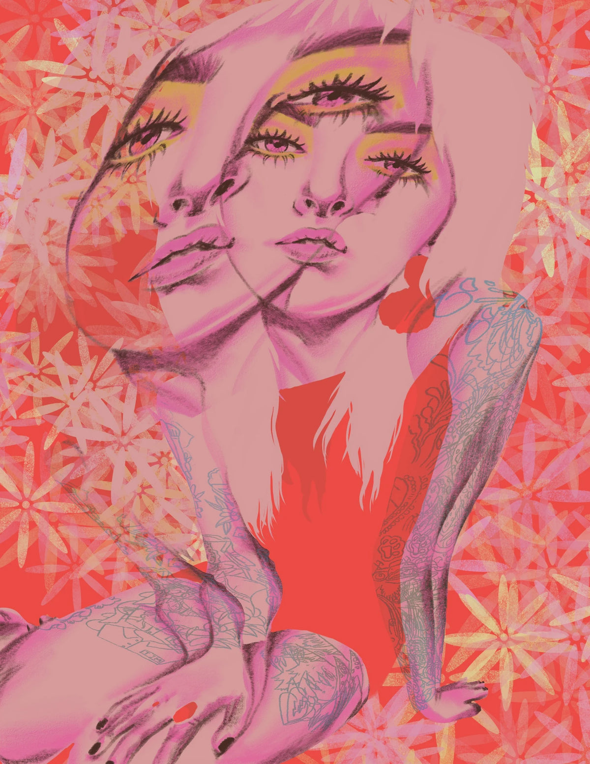 SIGRIDLAND - * Outta Sight Out of Mind 60s Mod Girl Print
