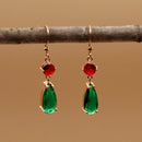 Heads or Snails -  Red and Green “Howl” Earring