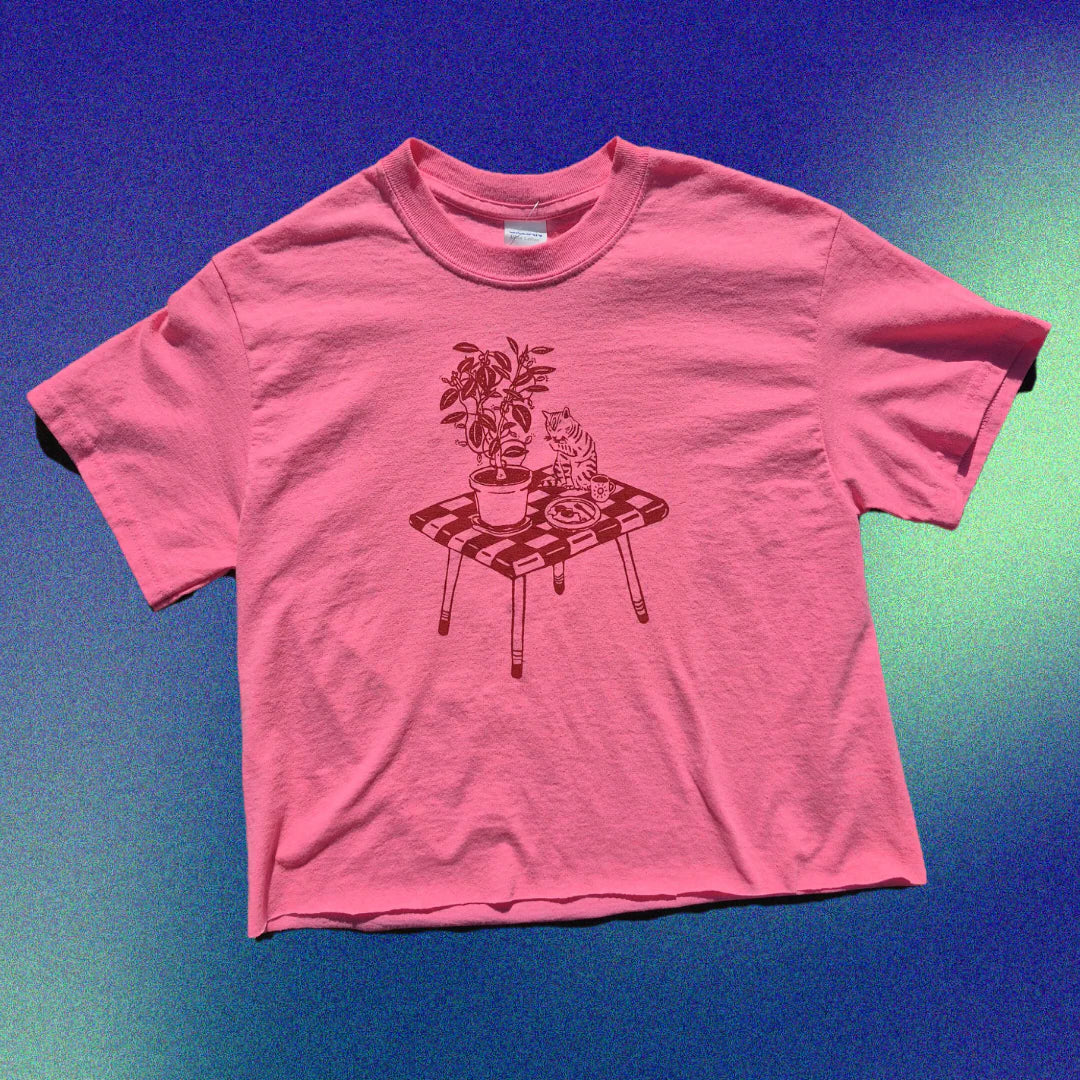 Wig Dog Press - * Screen Printed Shirt: Cat Breakfast